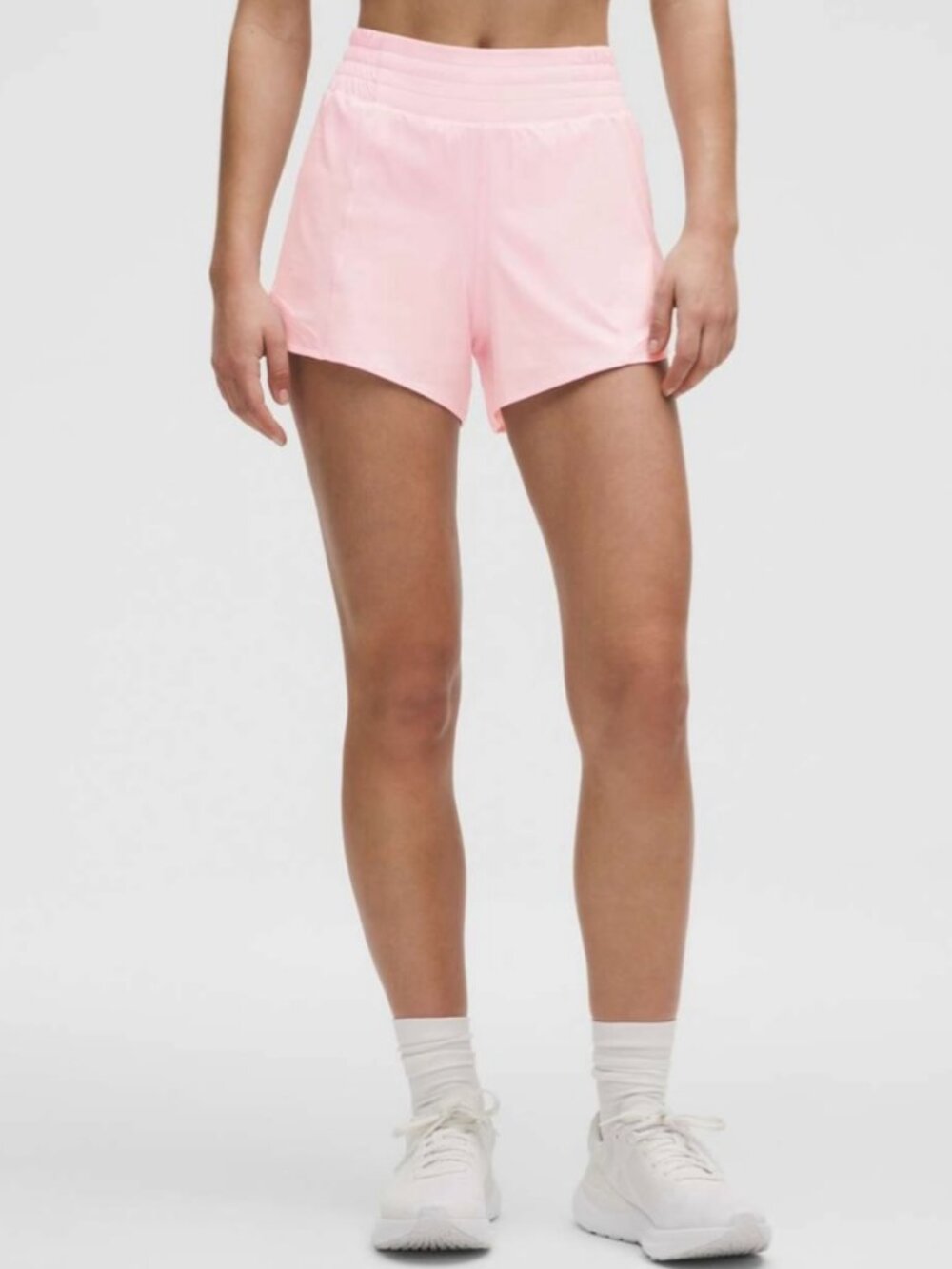 NEW Lululemon Hotty Hot High-Rise Lined Short 4" Size 6 Pink Organza